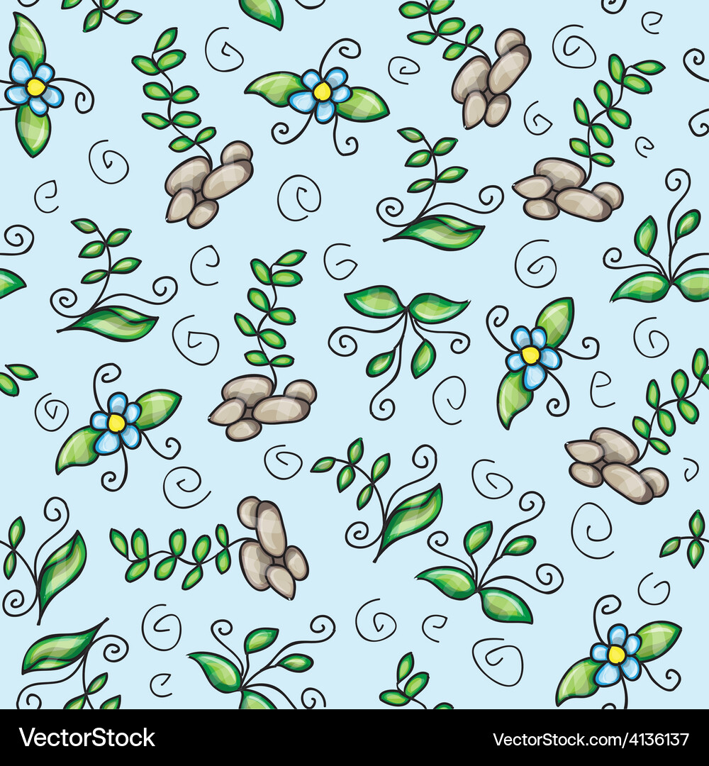 Seamless pattern with grass Vector Image
