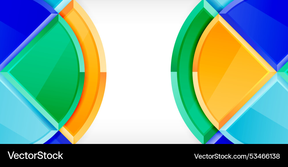 Abstract background - circles and round triangles Vector Image