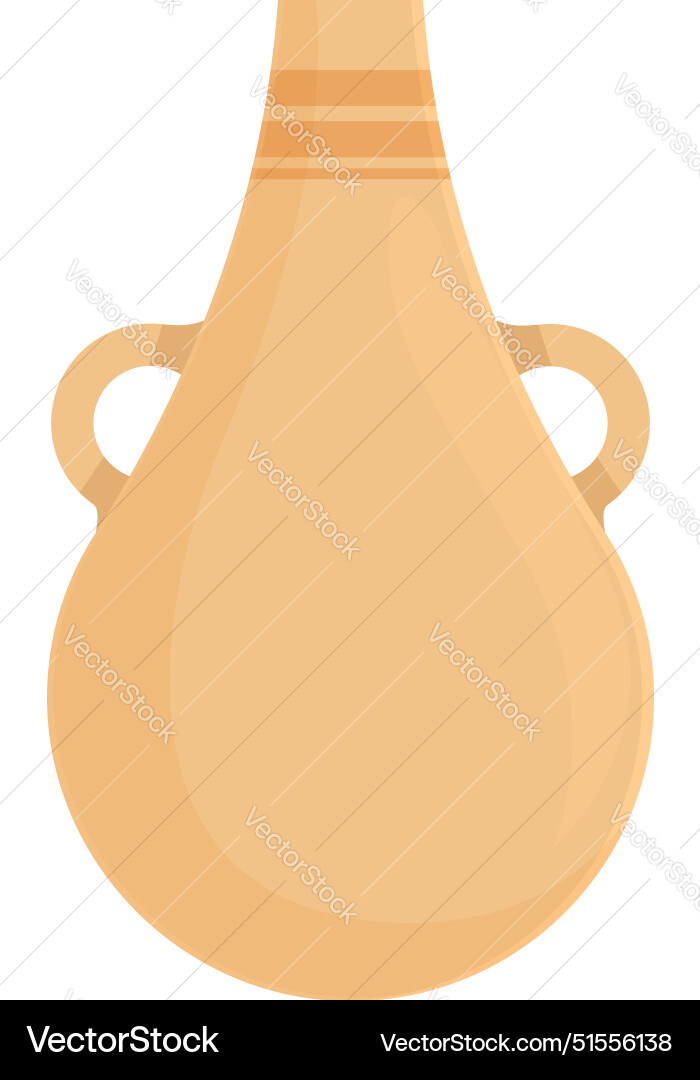 Big clay amphora with two handles is standing Vector Image