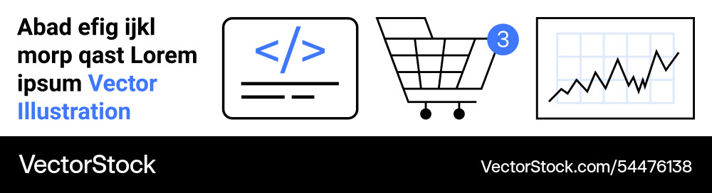 E-commerce and web development symbol set vector image