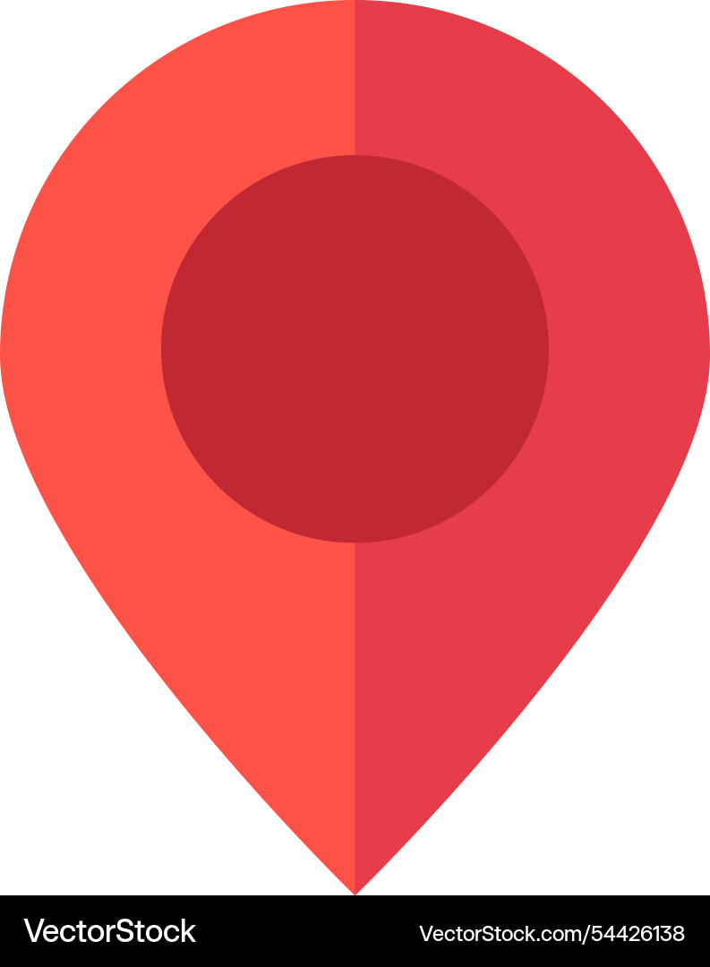 Geo pin icon location marker red pointer vector image