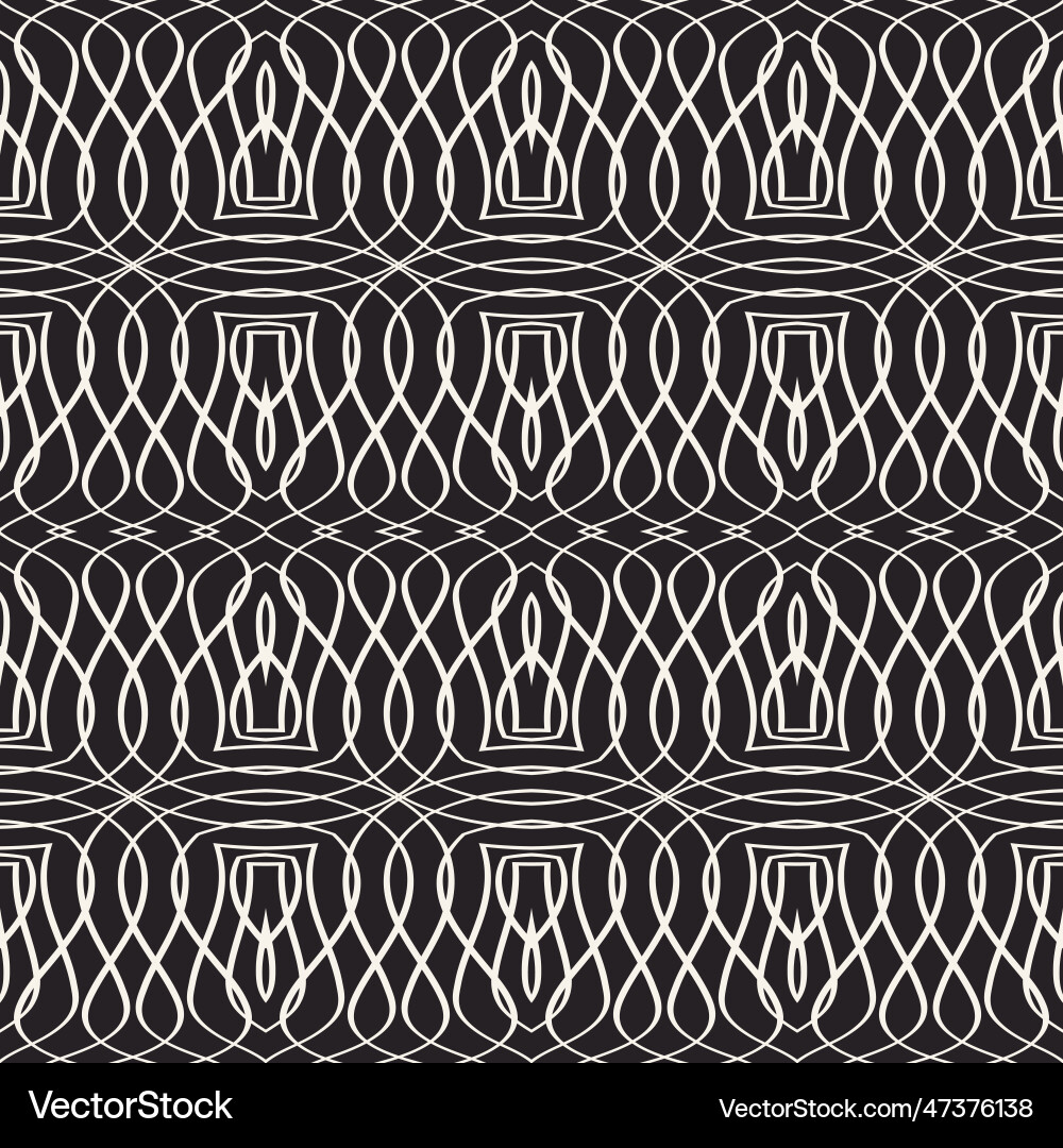 Monochrome lattice textured ornate pattern Vector Image