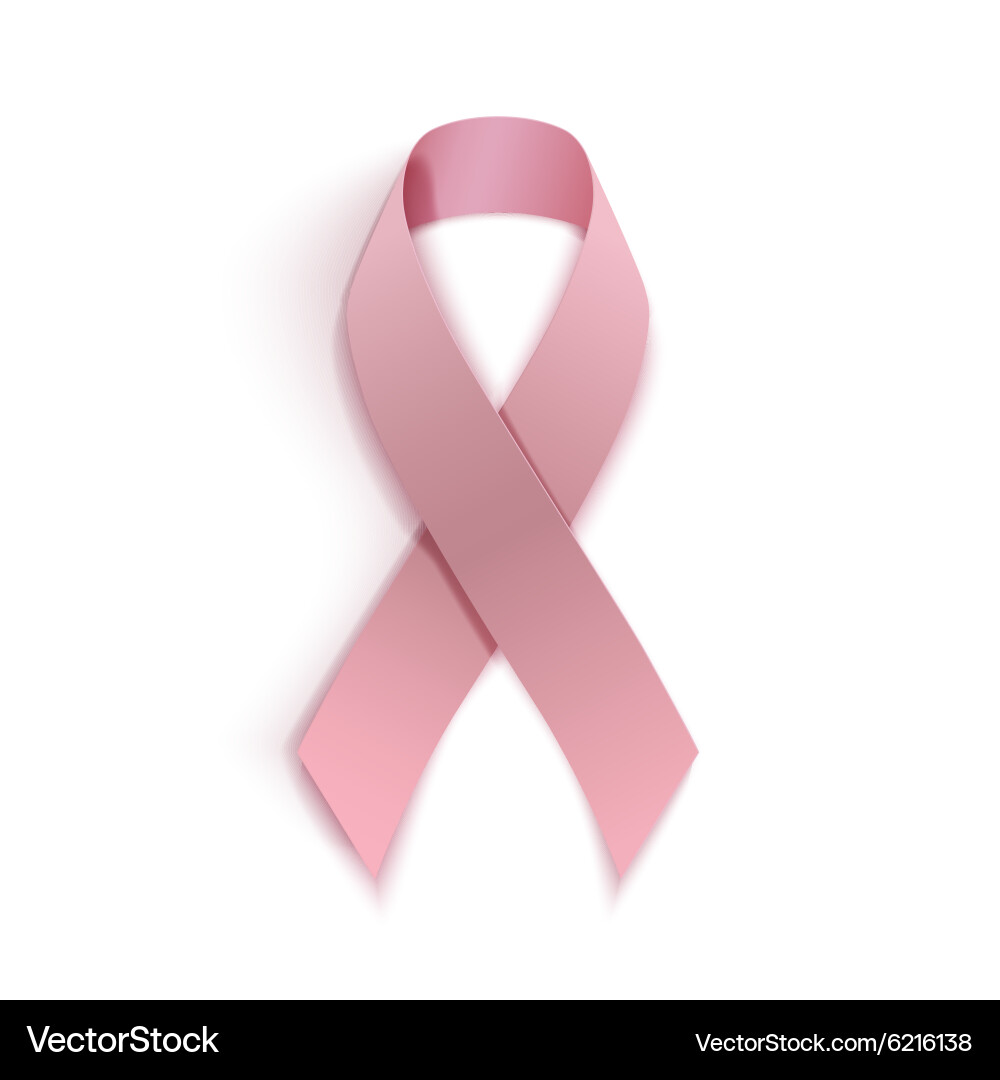 Pink Breast Cancer Ribbon Vector Image