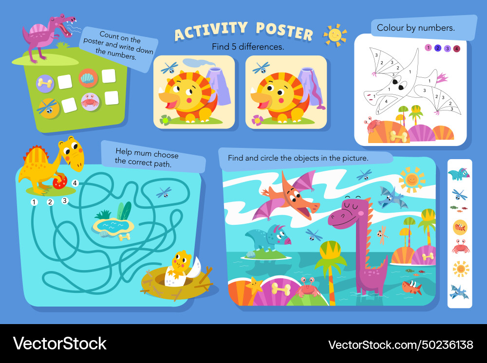 Puzzles maze find differences write numbers Puzzles maze find differences write numbers vector image