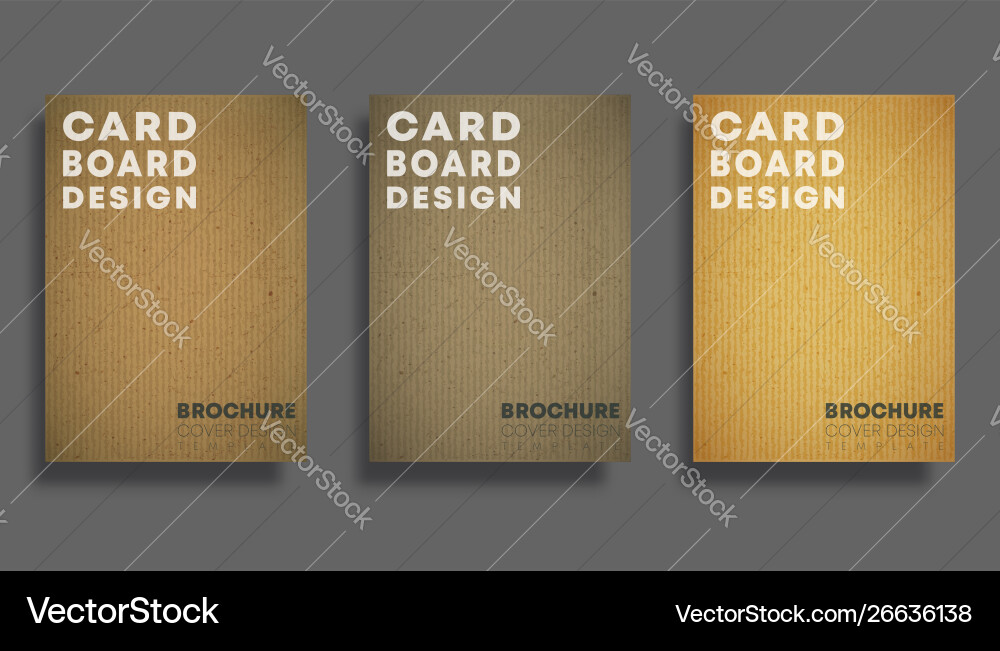 Set backgrounds with cardboard texture pattern Set backgrounds with cardboard texture pattern vector image