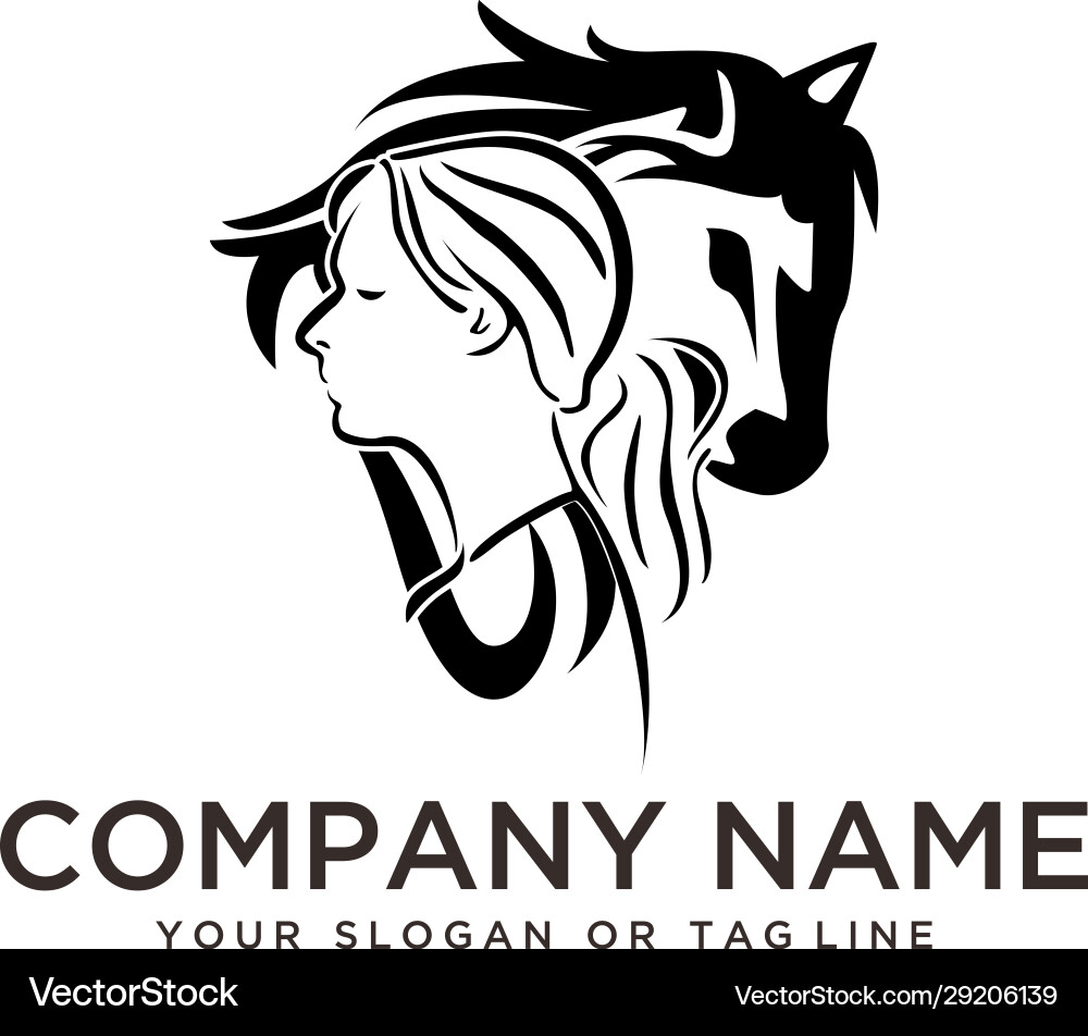 Horse Care & Training Logo Vector Image