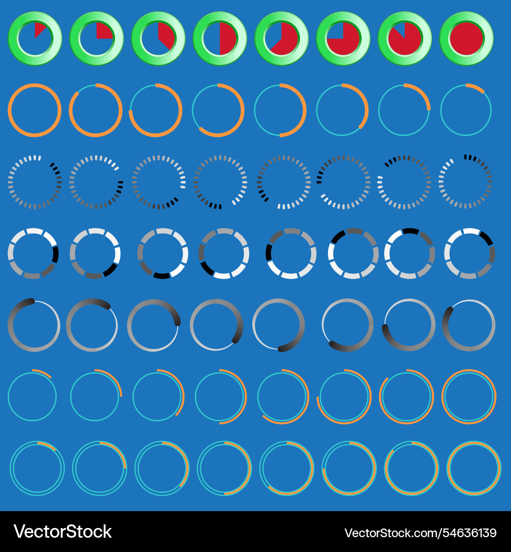 Loading icons animation frames Loading icons animation frames vector image