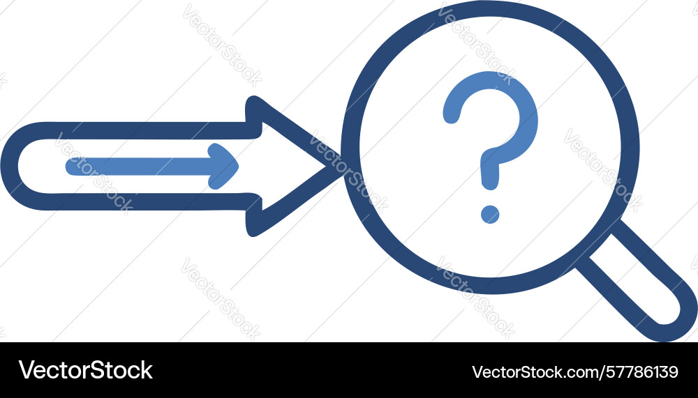 Query search bar with magnifying glass vector image