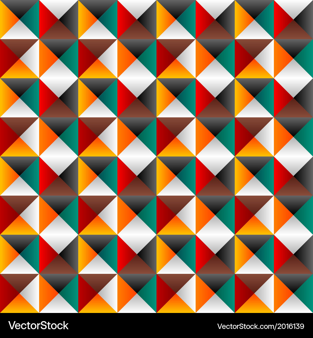 Seamless background with colored triangles Vector Image
