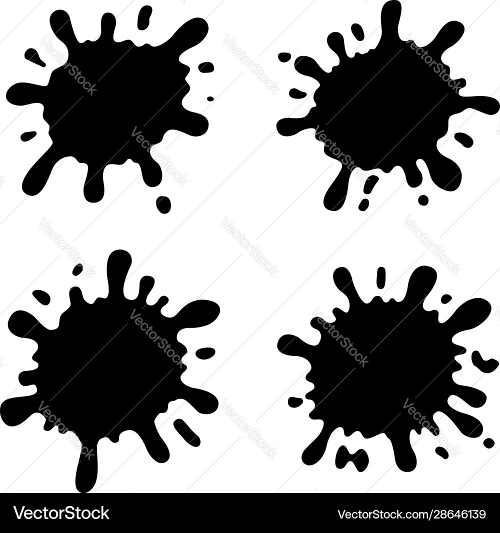 Set ink splashes design element for poster Set ink splashes design element for poster vector image