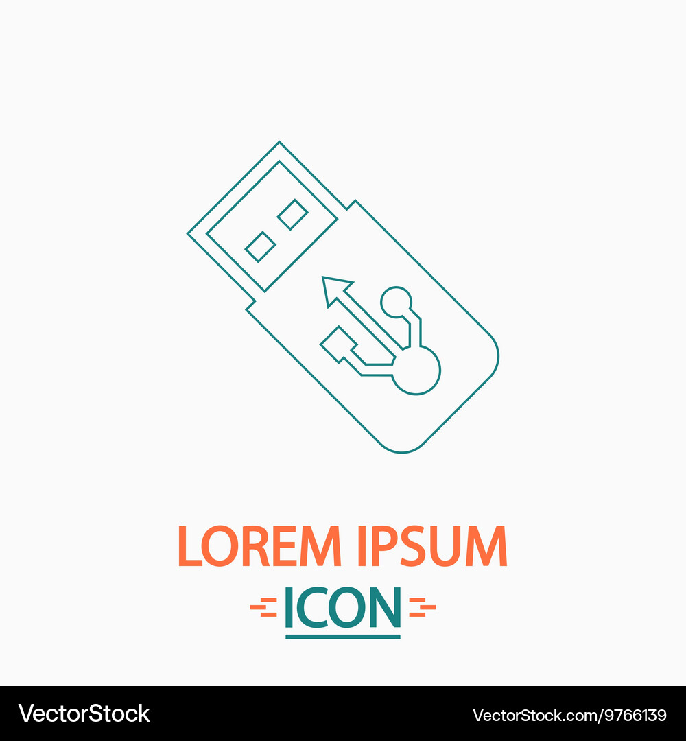 Usb flash drive computer symbol Usb flash drive computer symbol Vector Image