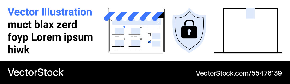 Website development with window display security Website development with window display security vector image