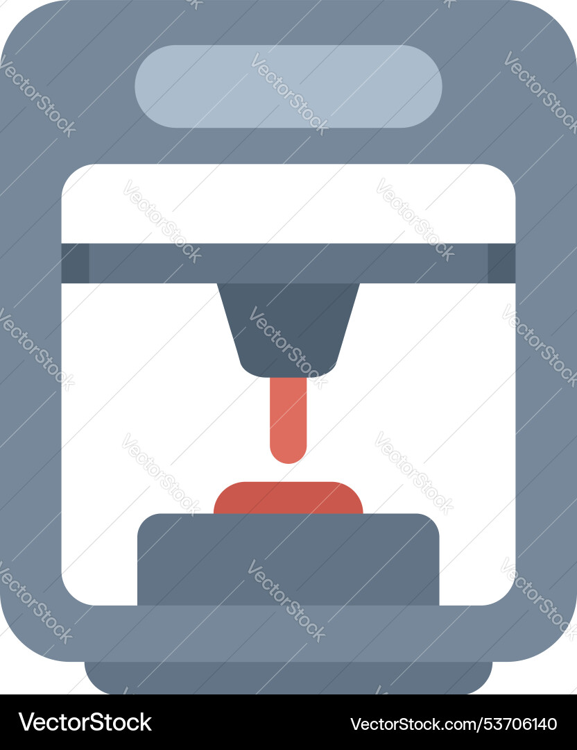 3d printer creating object from molten plastic 3d printer creating object from molten plastic vector image