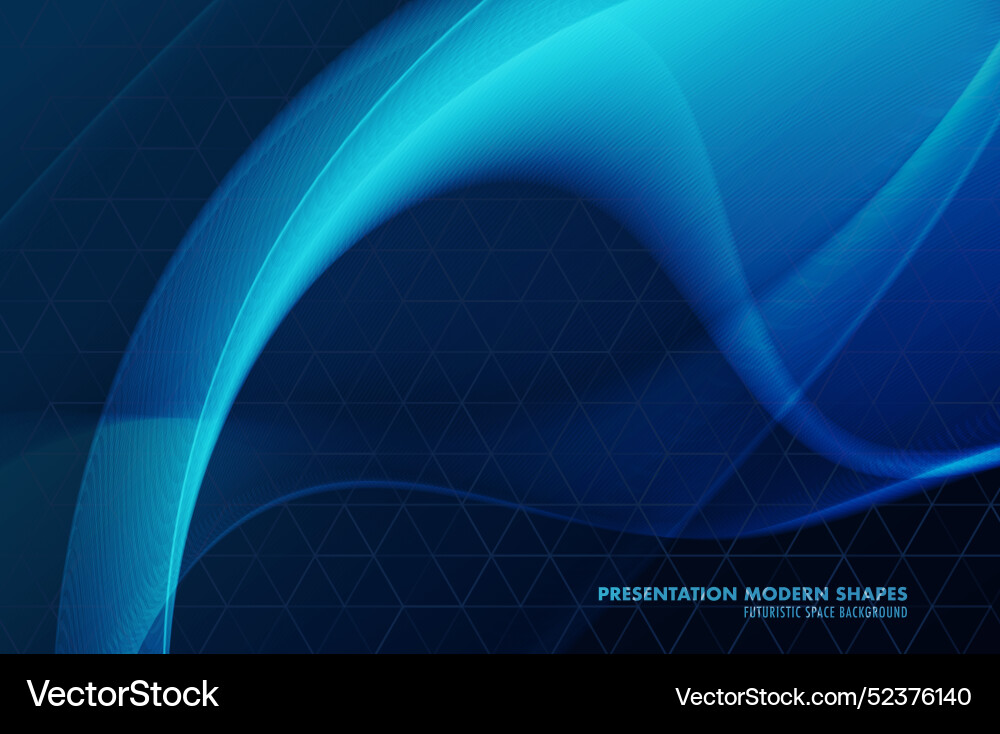 Abstract waves with geometric particles Royalty Free Vector