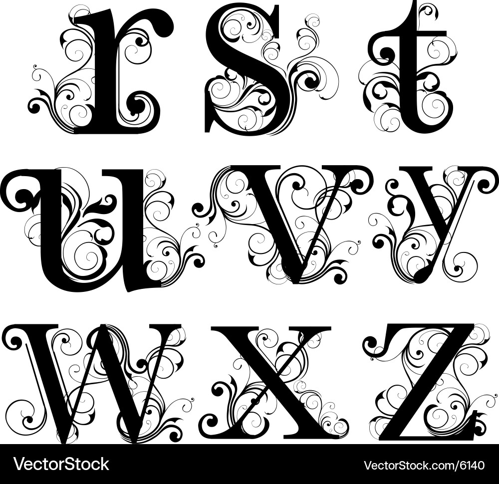 Elegante Schrift Untertasse Schrift Vektorbild