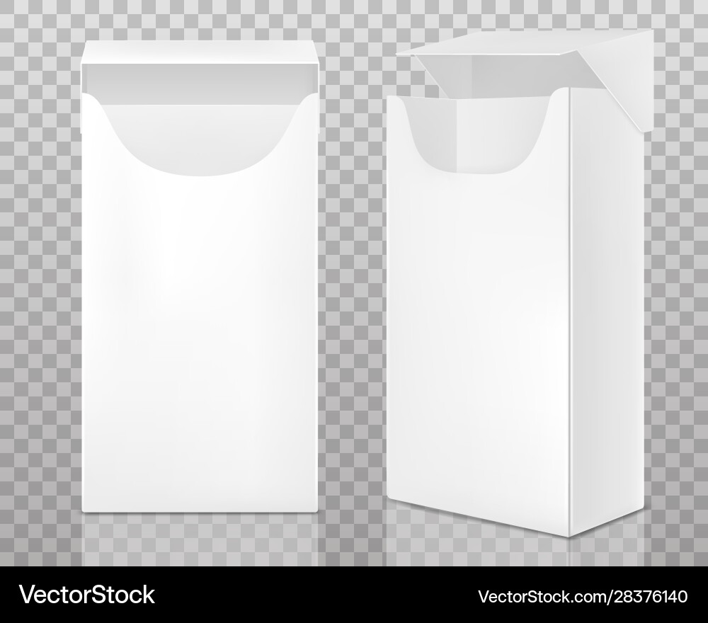 Empty open pack cigarettes Empty open pack cigarettes Vector Image