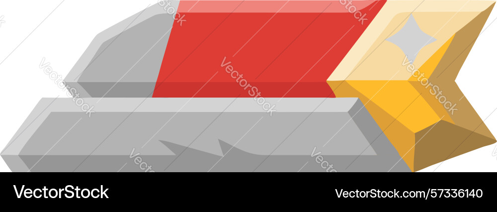 Eraser with red streak symbolizing correction Vector Image