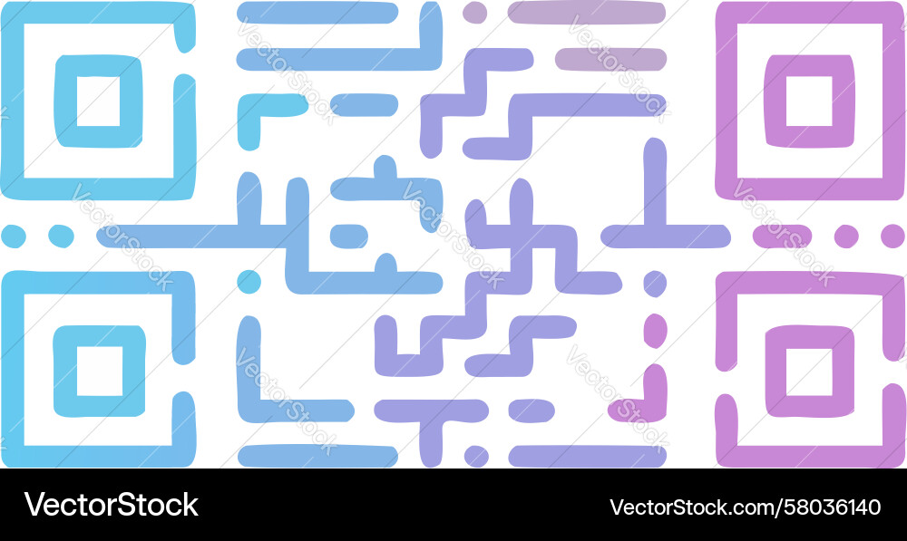 Pixelated Circuit Grid Pattern Vector Image