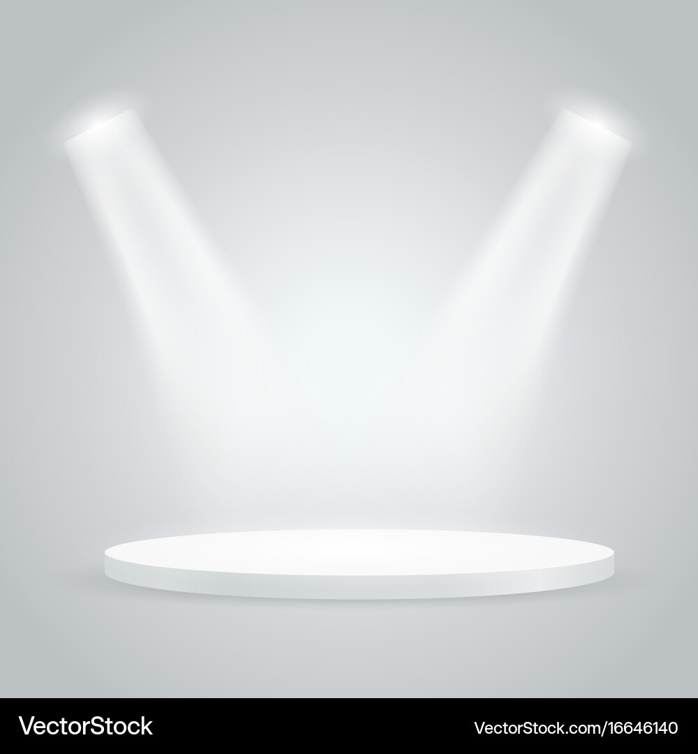 Stage with Projectors - Light Layout Vector Image