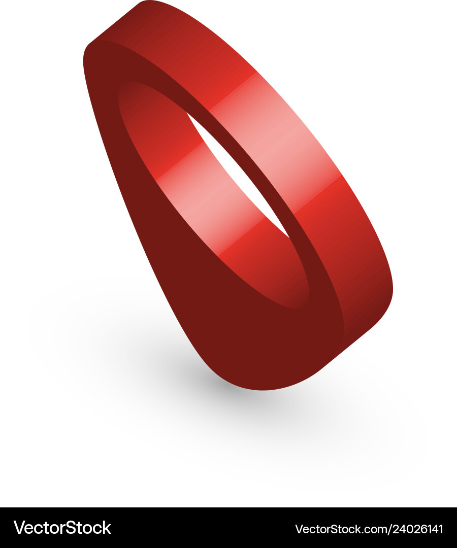 3d pointer red Vector Image