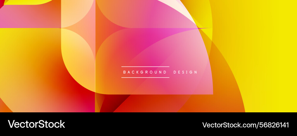Abstract vibrant design features overlapping Vector Image