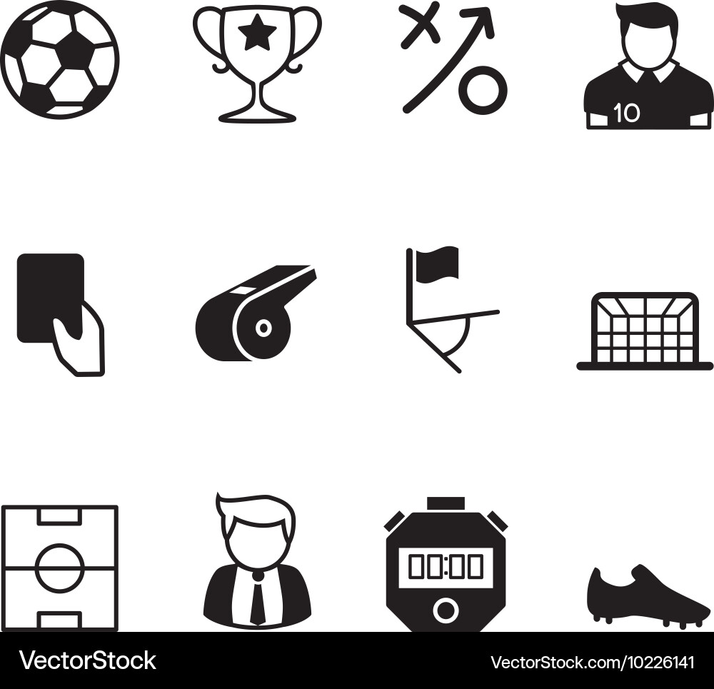 Soccer football icons Vector Image