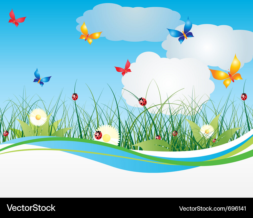 Spring Celebration Card Vector Image