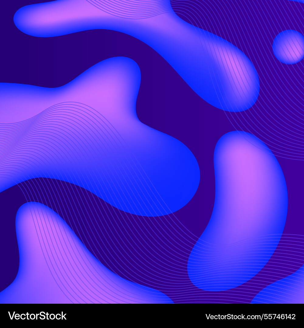 Abstract colorful flow shapes background vector image