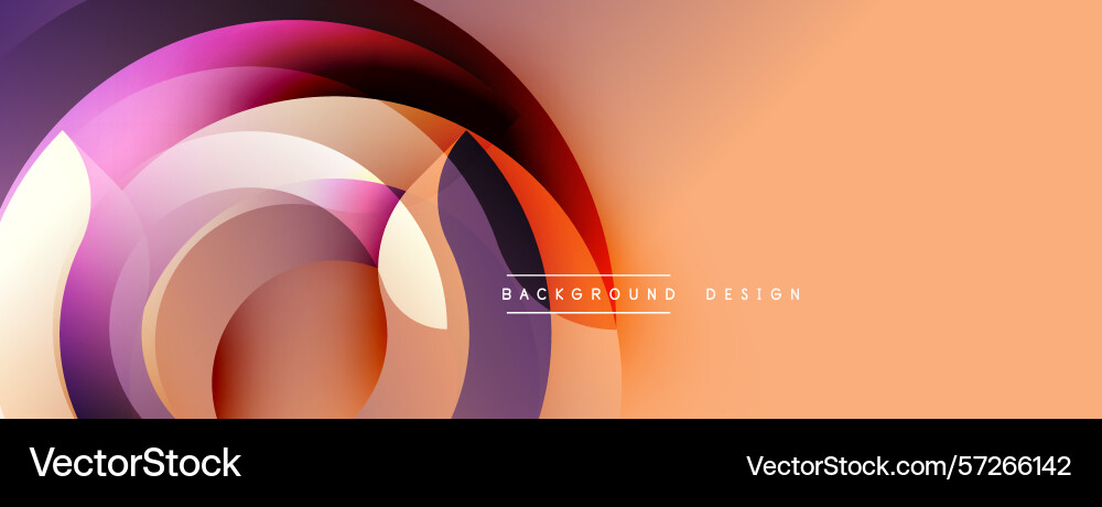 Abstract design features overlapping circles Vector Image