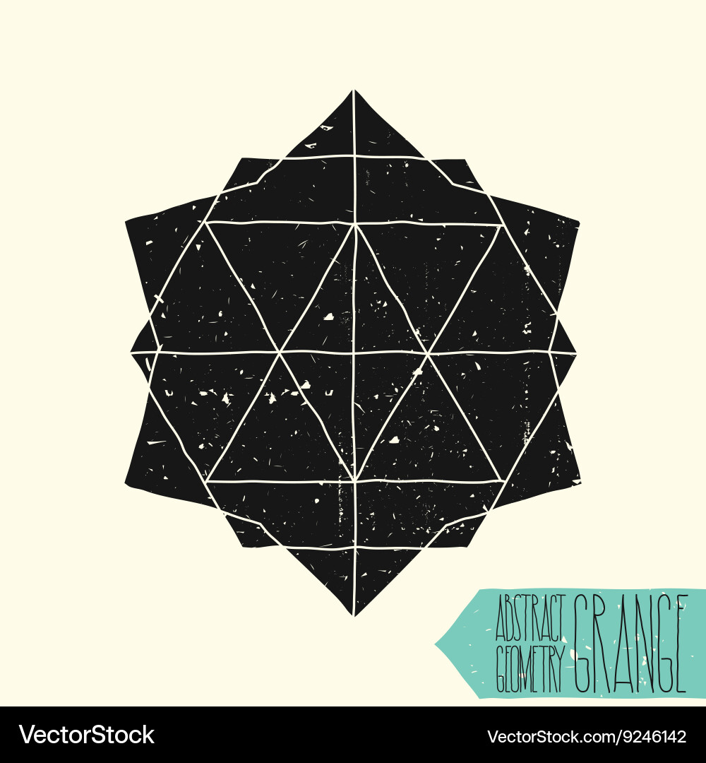 Abstract simple geometric figure with polygon vector image