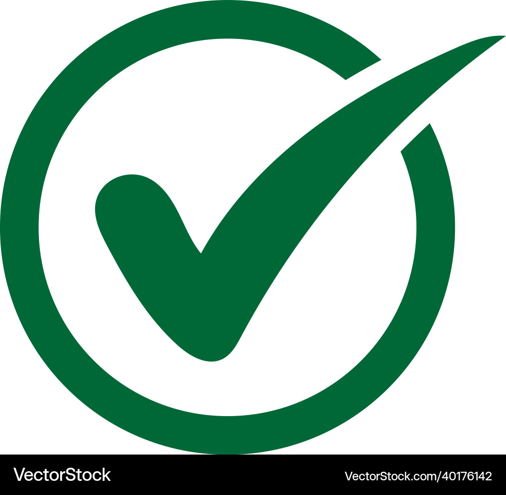 Check mark icon checked right click Check mark icon checked right click vector image