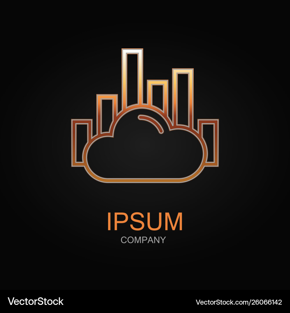 Data analysis icon design logo element vector image