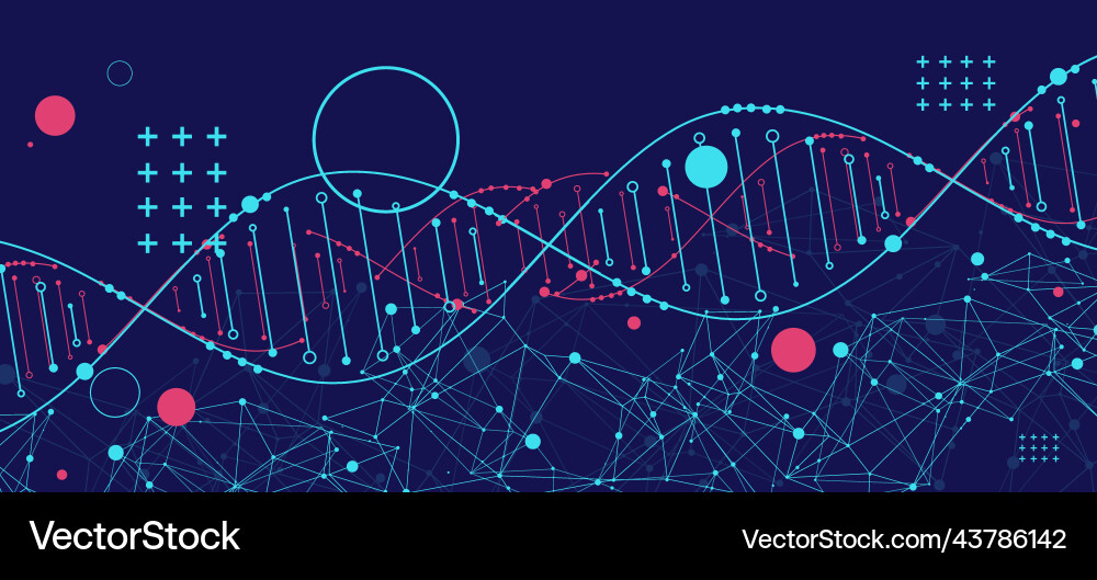 Dna abstract molecule medical science genetic Dna abstract molecule medical science genetic vector image