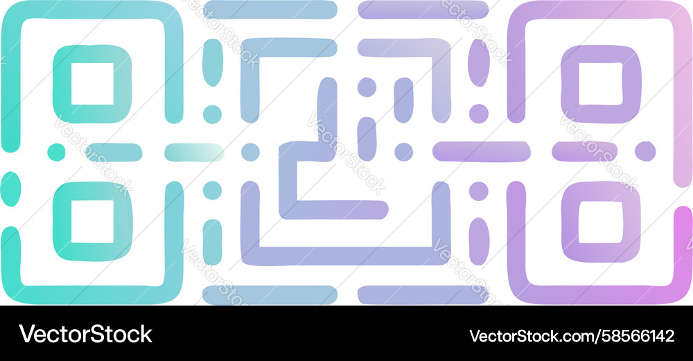 Dynamic Blue QR Code Vector Image