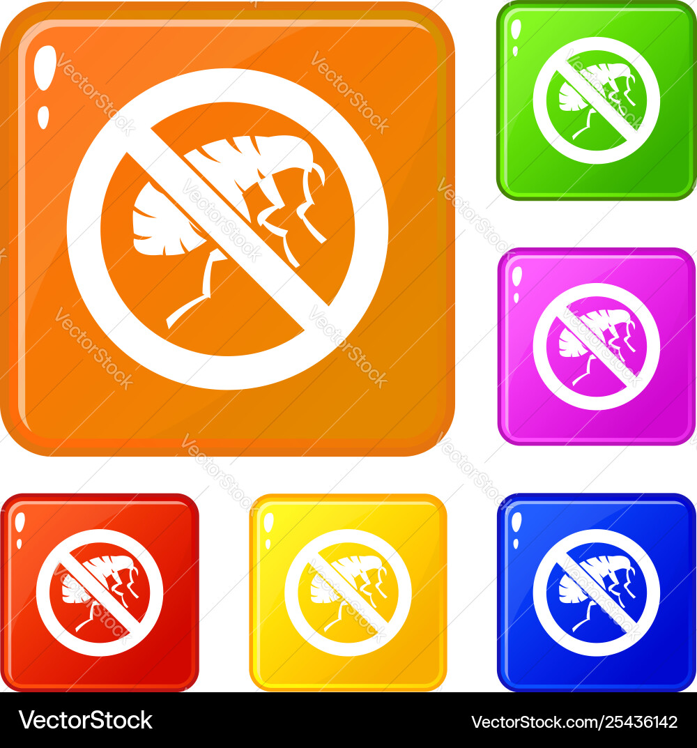 Etching insect icons set color Etching insect icons set color vector image