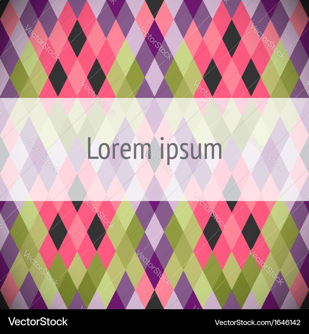 Geometric Diamond Pattern Vector Image