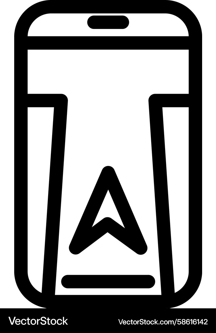 Gps navigation mobile app icon Gps navigation mobile app icon Vector Image