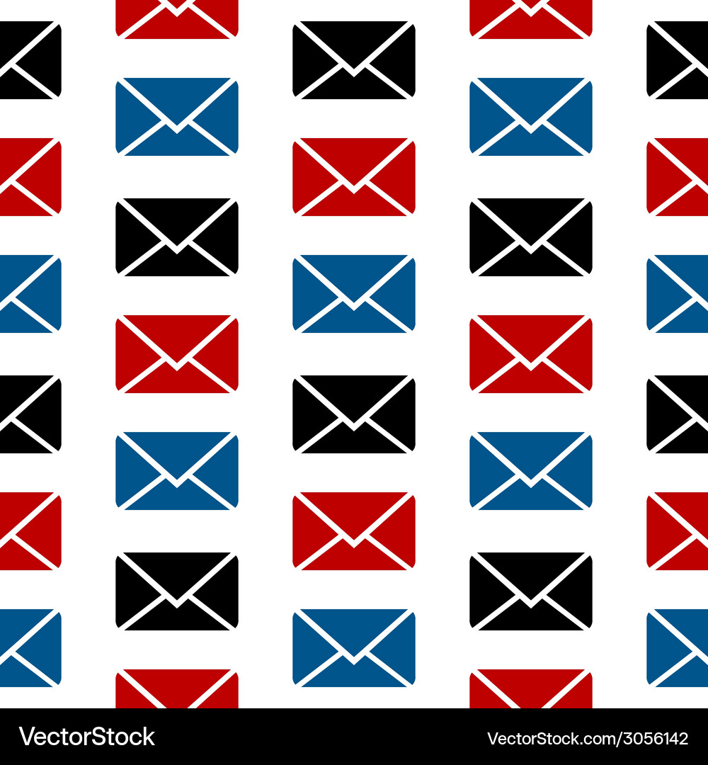 Mail symbol seamless pattern Vector Image