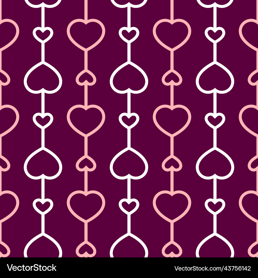 Valentines day seamless pattern background vector image