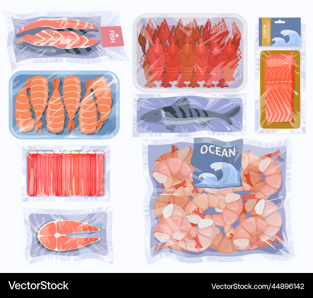 Verpackungen für Lebensmittel Vektorbild