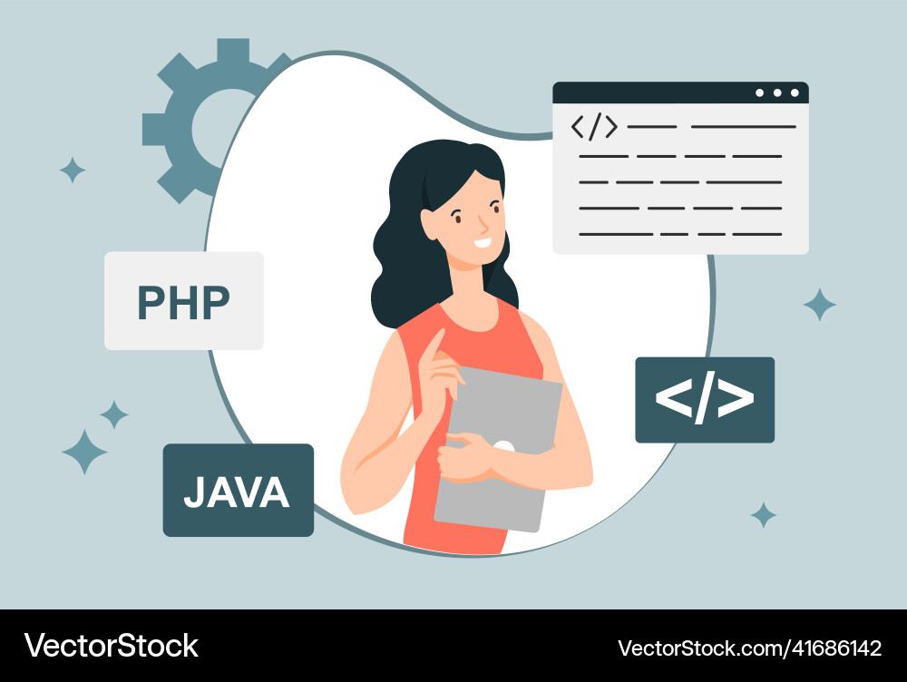 Web developer concept Web developer concept vector image