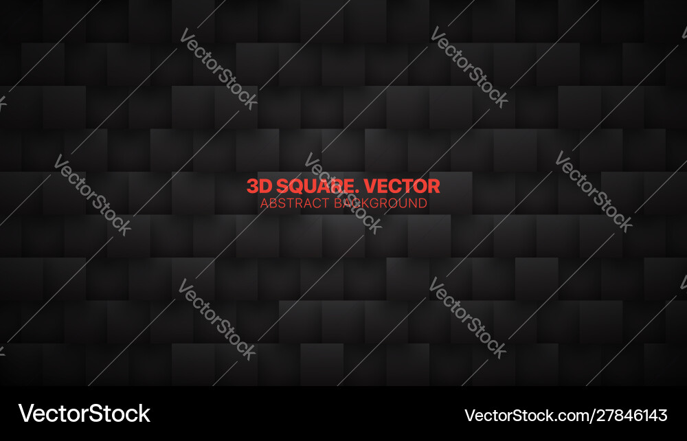 3d square blocks pattern technological dark mode 3d square blocks pattern technological dark mode vector image