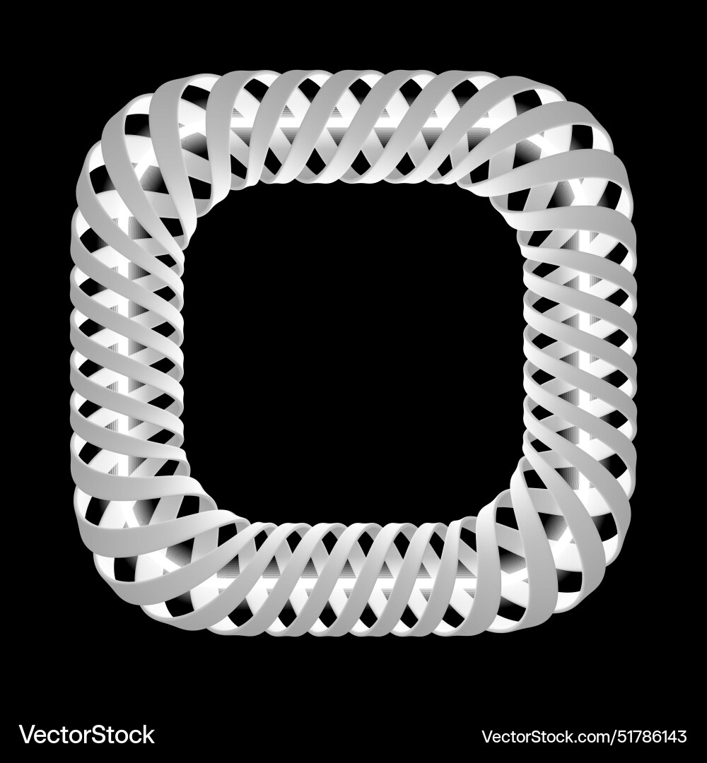 Abstract 3d of a rectangle with lines twisted Abstract 3d of a rectangle with lines twisted vector image