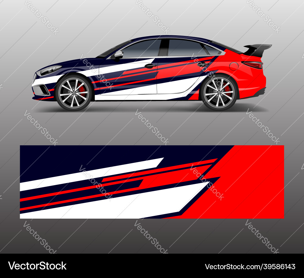 Abstract Car Wrap Vinyl Sticker Vector Image