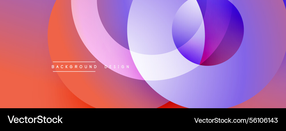 Abstract composition with layered circular Vector Image
