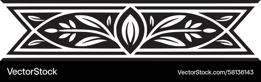 Botanical Border Pattern Vector Image