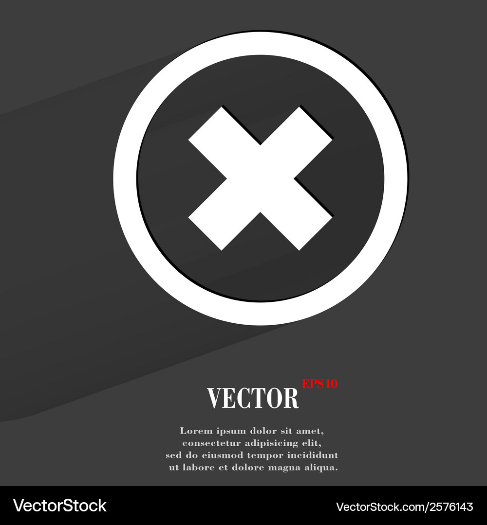 Cancel Button with Shadow Vector Image