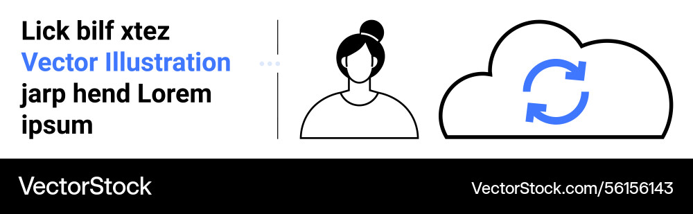 Cloud synchronization with user avatar Cloud synchronization with user avatar vector image