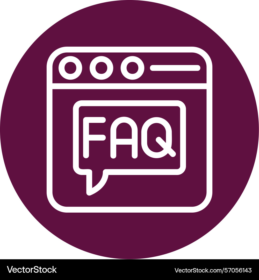 Faq line circle style icon design Vector Image