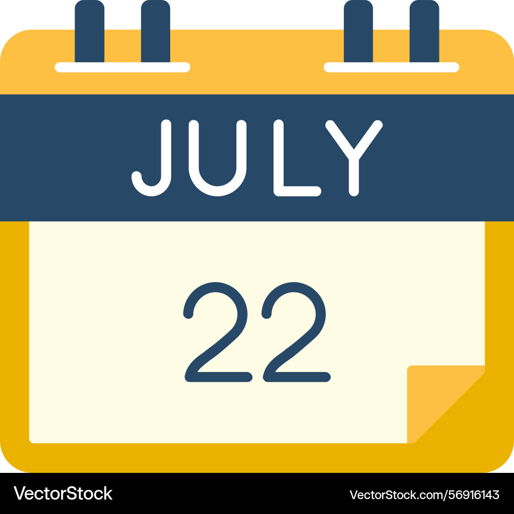 July 22 icon Vector Image